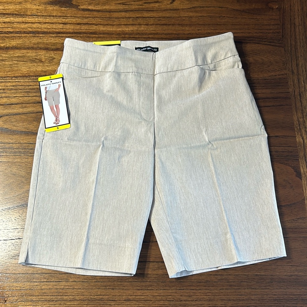Hilary Radley Bermuda Shorts Heather Beige Size S NWT